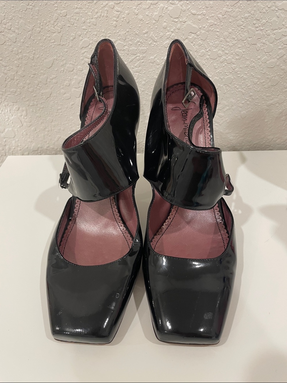 Women’s Black Patent Heels Jean-Michel Cazabat Size 38 (US 7.5-8)